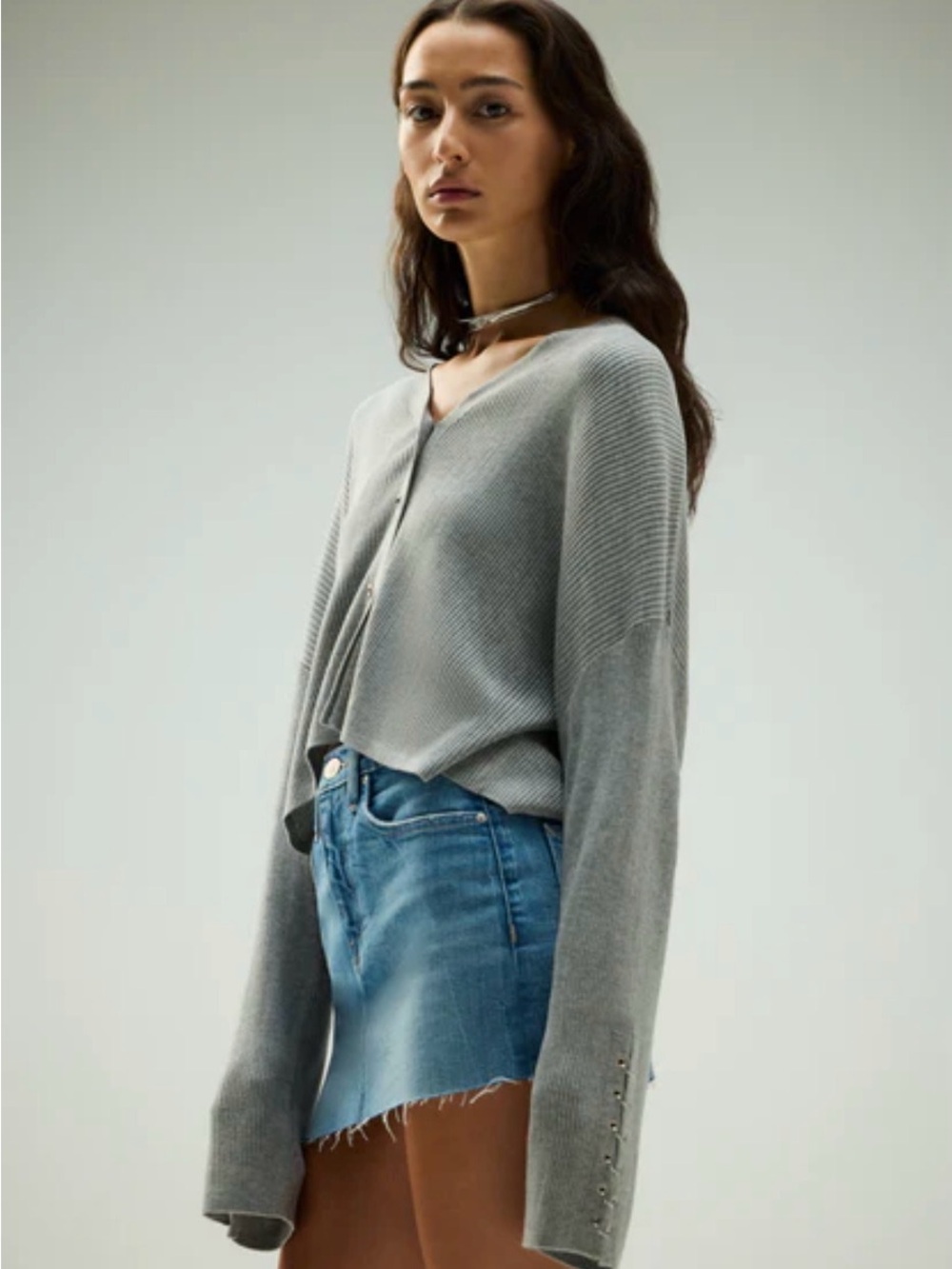 Hudson Women's Blue Boxy Cardi